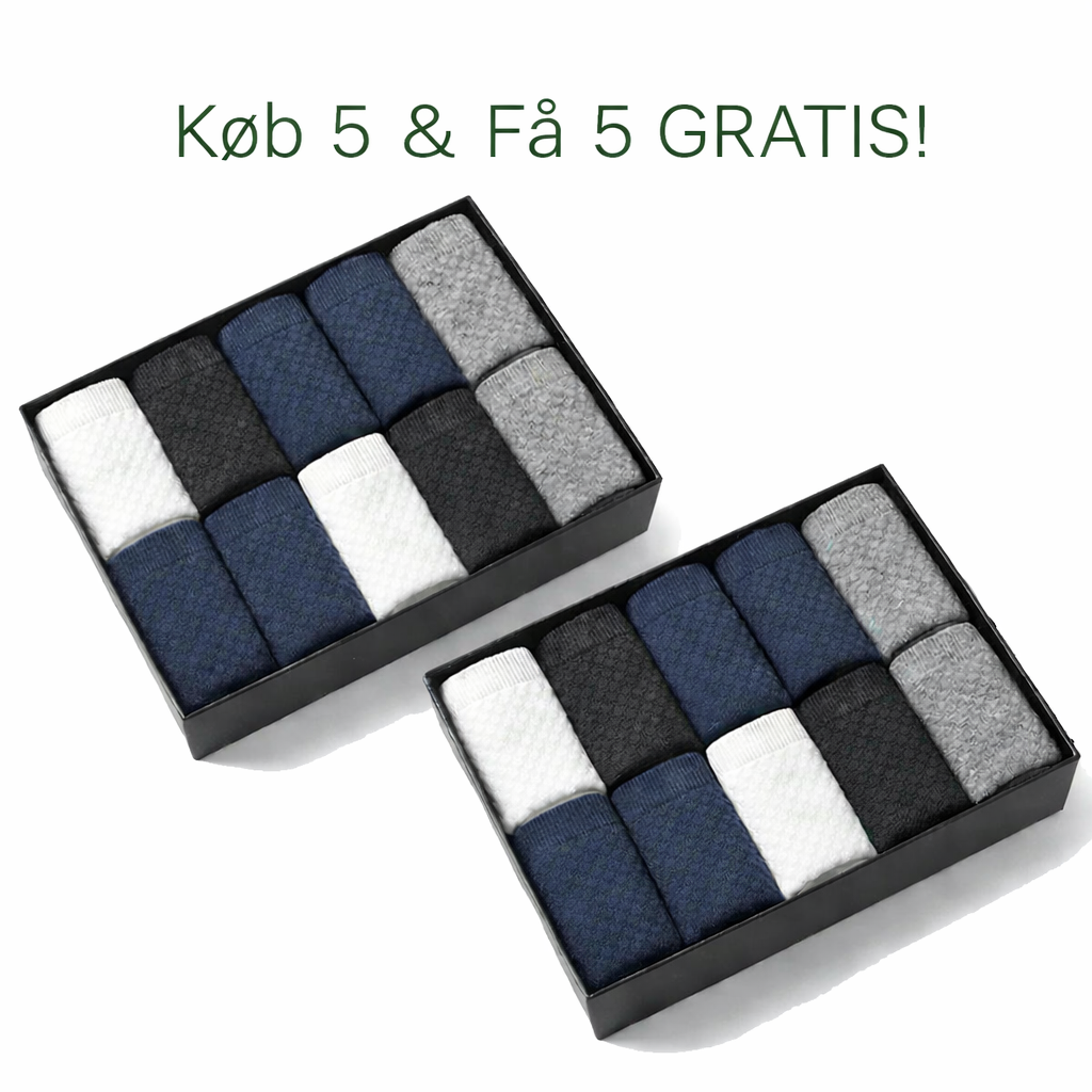 Bambusstrømper 5-pakning / Få 5 ekstra GRATIS