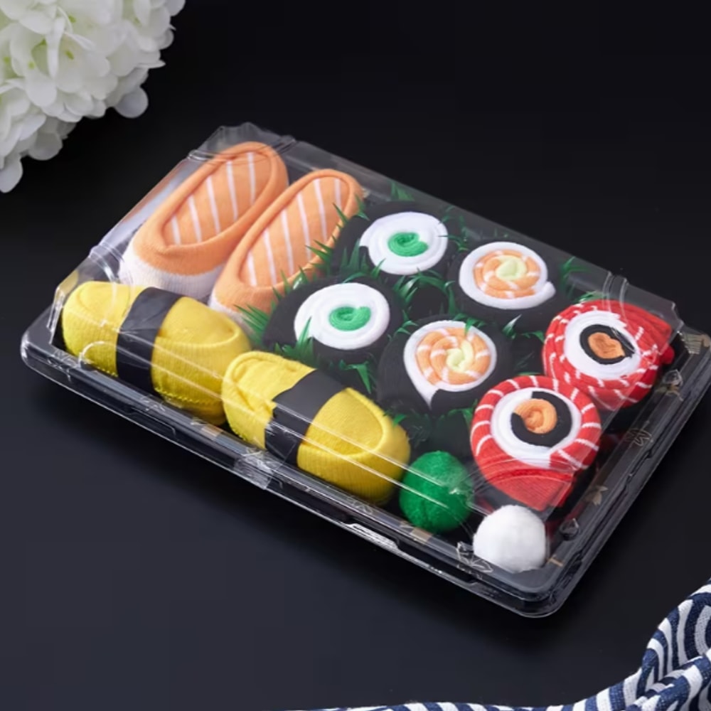 Makiko sushisokker, 5 par i sushibakke