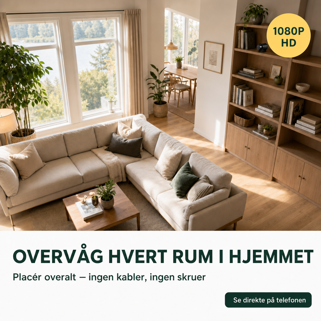 Overvåg hvert rum i hjemmet